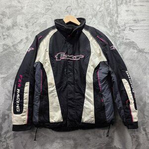 FXR Racing Jacket Womens 12 Black White Fusion F.A.S.T. Snowmobile Insulated